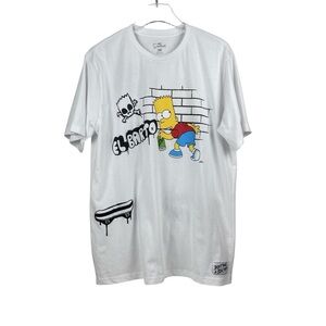 The Simpsons El Barto Double Sided White T-Shirt Men’s Size L NWOT
